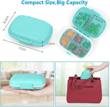 Tablettenbox 7 Tage Pillendose 8 Fächer BPA Frei Mini-Größe