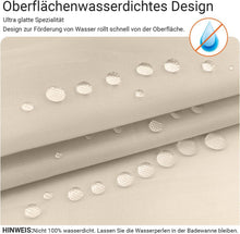 Duschvorhang 180x180cm Beige Wasserabweisend Polyester