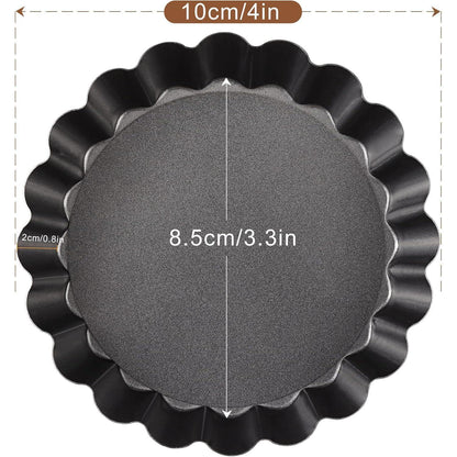 Mini Tartelette Förmchen mit Hebeboden, 8 Stück, 10cm