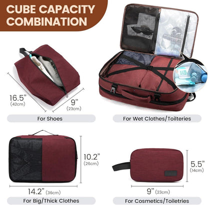 Handgepäck Rucksack 15,6 Zoll Business Reiserucksack Laptop Rotwein