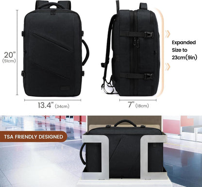 Handgepäck Rucksack Business Laptop 17 Zoll Schwarz Travel Backpack