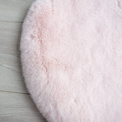 Flauschiger Fellteppich Rosa 240x300 cm – Weicher Teppich für Schlafzimmer