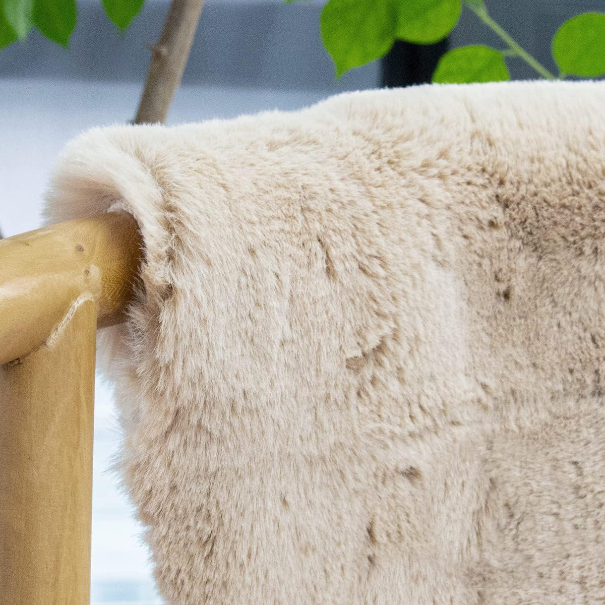 Flauschiger Teppich Wohnzimmer Beige 150x240 cm – Waschbar & Weich
