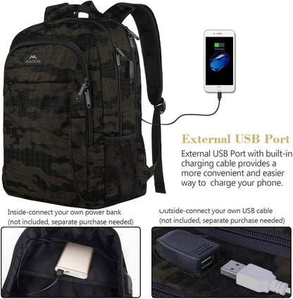 Laptop Rucksack 15,6 Zoll USB-Ladeanschluss Wasserdicht