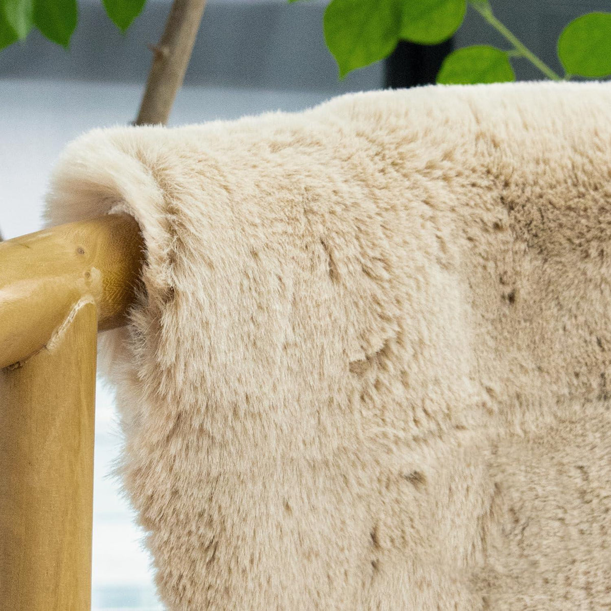 Runder Flauschteppich Beige 180cm – Kuschlig & Waschbar