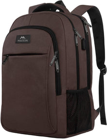 Laptop Rucksack USB-Ladeanschluss 15,6 Zoll Braun 32L