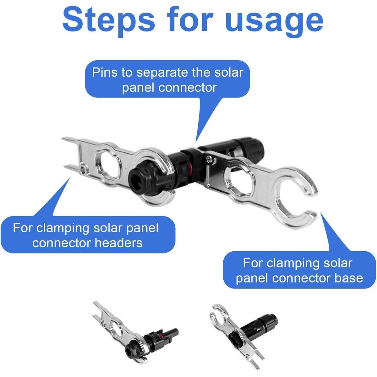 MC4 Steckschlüssel Set für Solarkabel, 2 Stück Aluminium