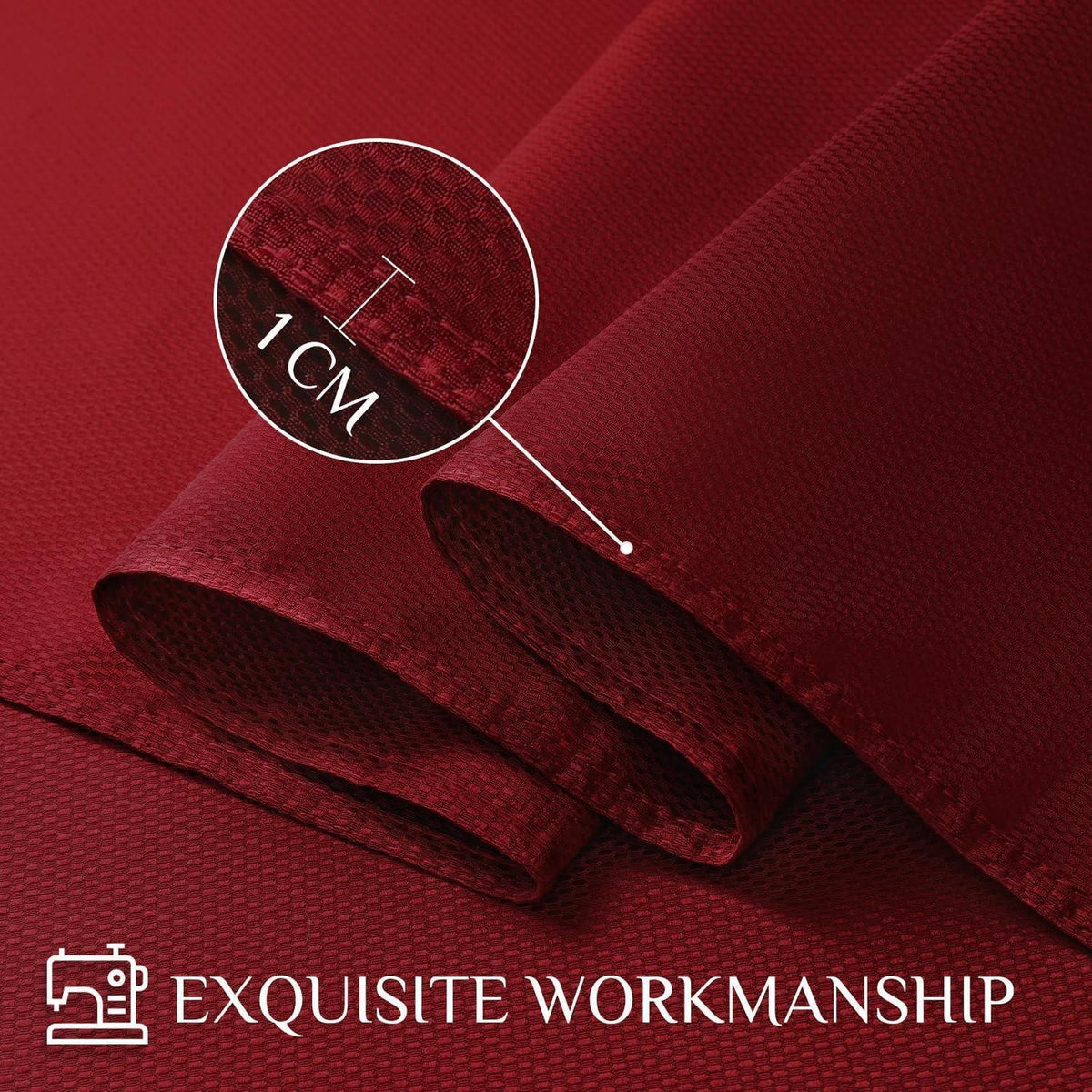 Jacquard Tischdecke Rechteckig – Rot, 152,4 x 304,8 cm, Knitterfrei & Wasserabweisend