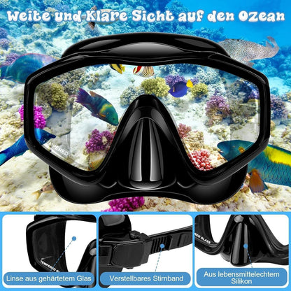 Schnorchelset Erwachsene mit Taucherbrille Trocken