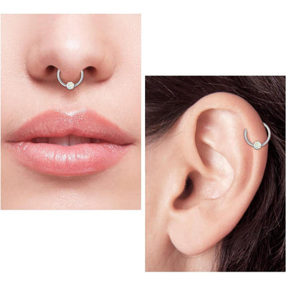Chirurgenstahl Tragus Helix Piercing Set 14 Stück Silber
