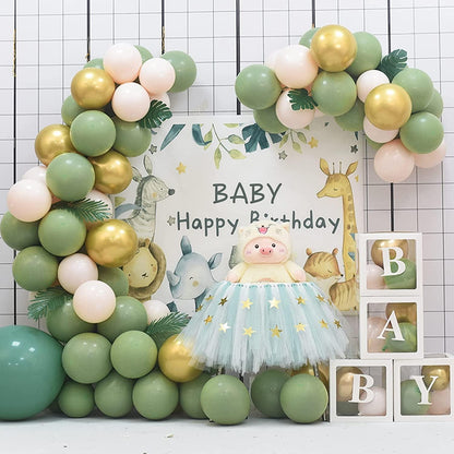 Grüne Luftballons Girlande Set 120 Stück 18 12 10 5 Zoll Deko