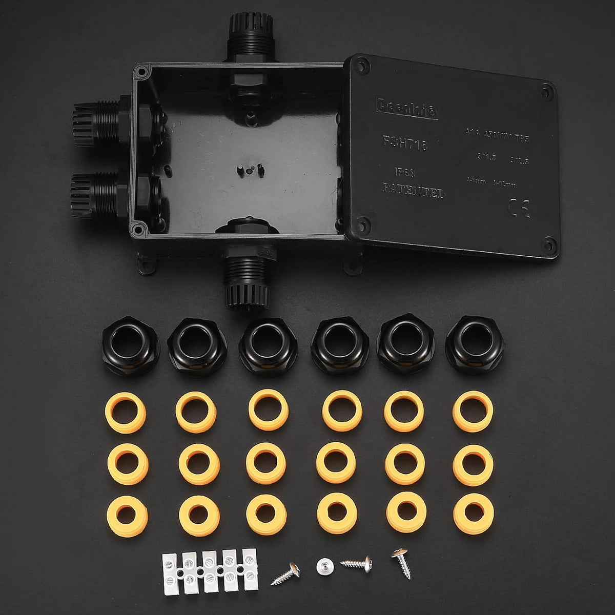 IP68 Wasserdichte Abzweigdose 6 Wege für Ø4-14mm Kabel