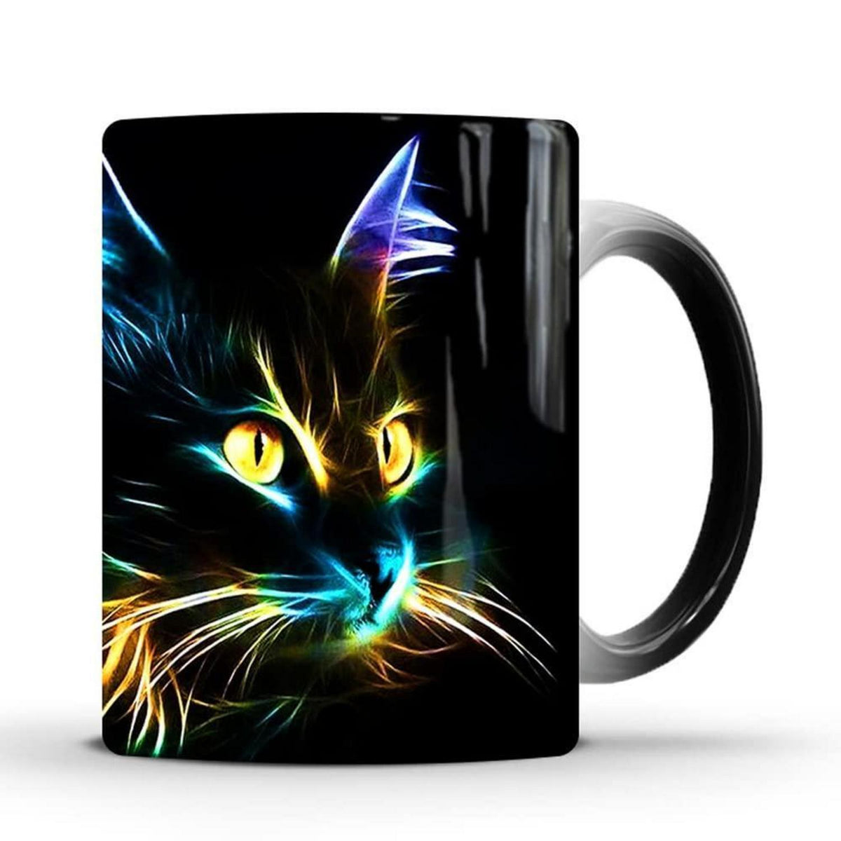 Keramik Farbwechsel Katze Becher - Kaffee Tee Tasse 330ml