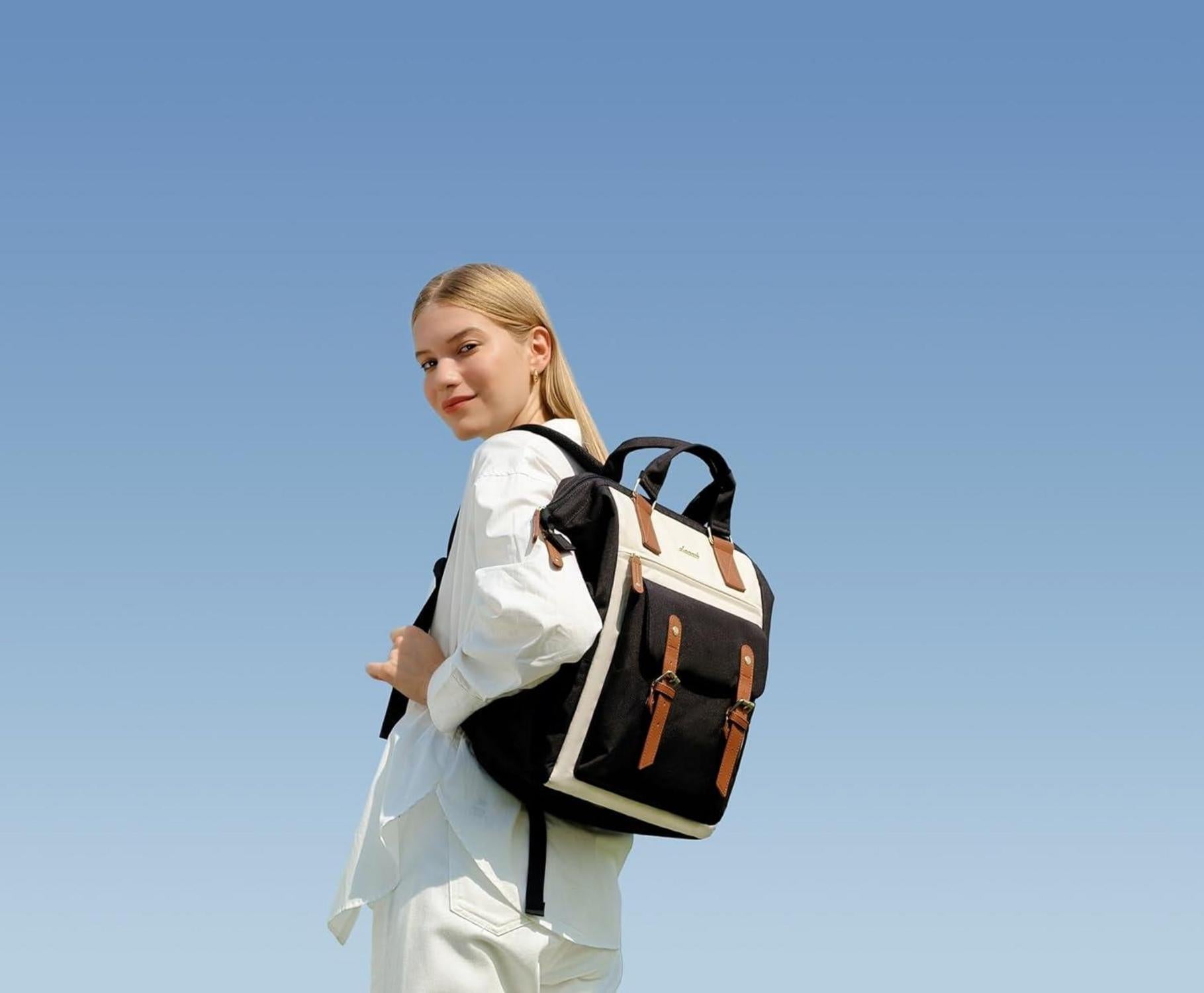 Damen Rucksack 15,6 Zoll Laptop Schulrucksack Wasserdicht Groß Daypack Uni