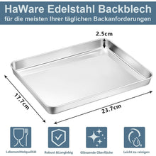 Edelstahl Backblech Set 2er - Mini Kuchenblech für Backen & Servieren