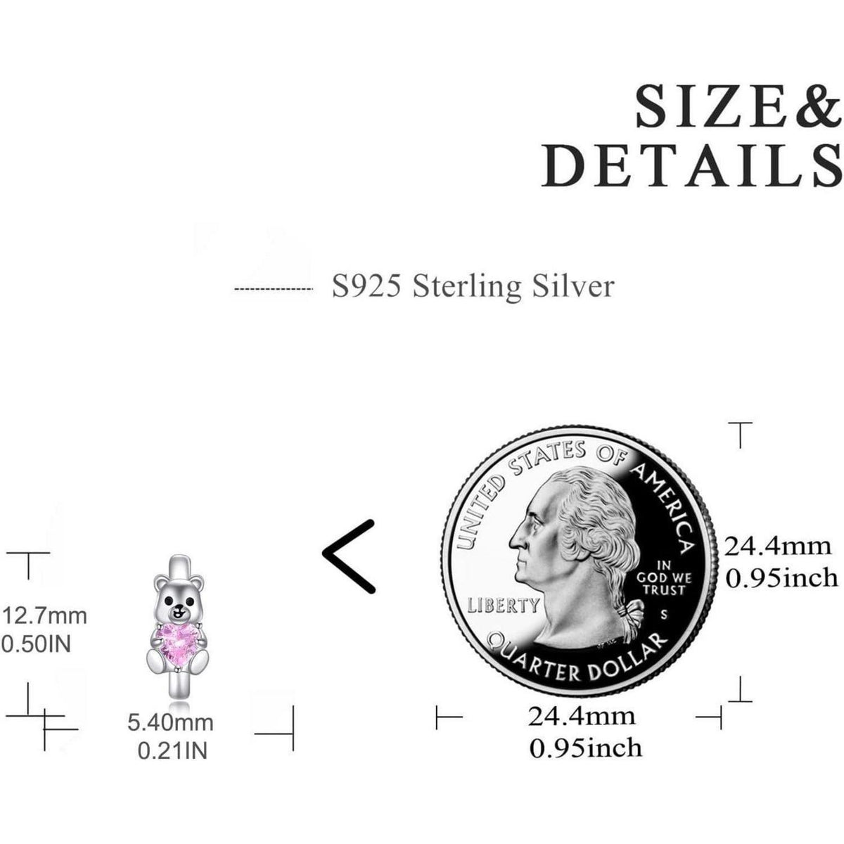 Creolen aus 925 Sterling Silber mit Tieranhänger und Zirkonia