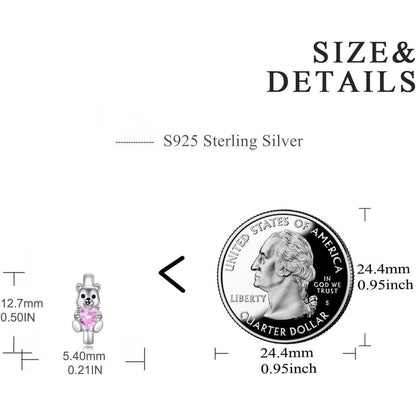 Creolen aus 925 Sterling Silber mit Tieranhänger und Zirkonia