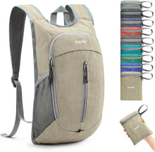 Leichter Faltbarer Wanderrucksack Beige 10L Tagesrucksack