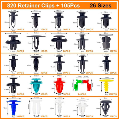 Auto Befestigung Clips Set 925 Teile mit Werkzeug