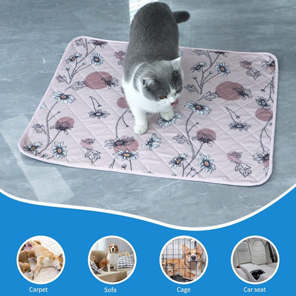 Welpenunterlagen Waschbar Schnell Absorbierend 91*58cm-2 Stück Rosa