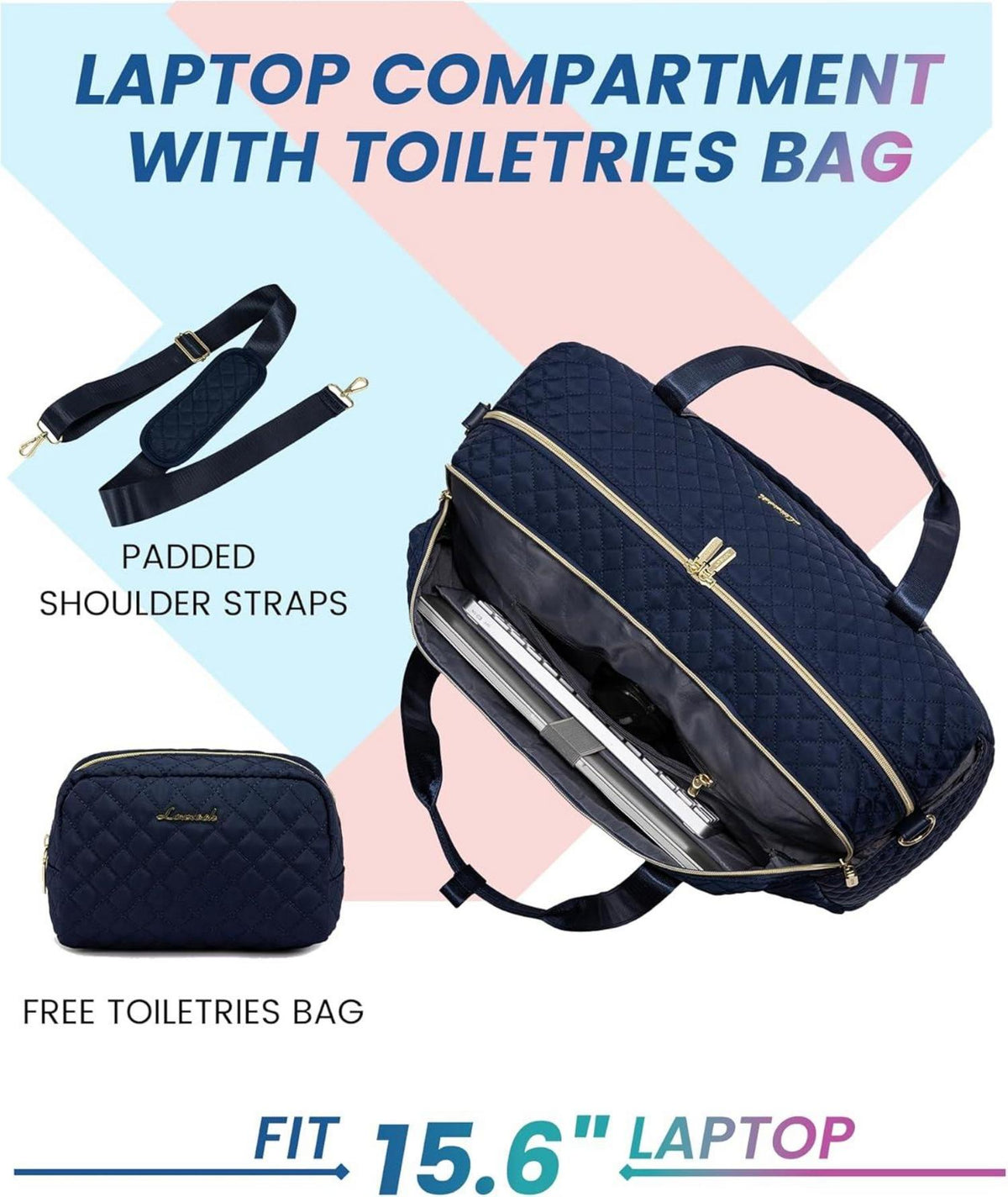 Große LOVEVOOK Reisetasche Damen Sporttasche mit Laptopfach
