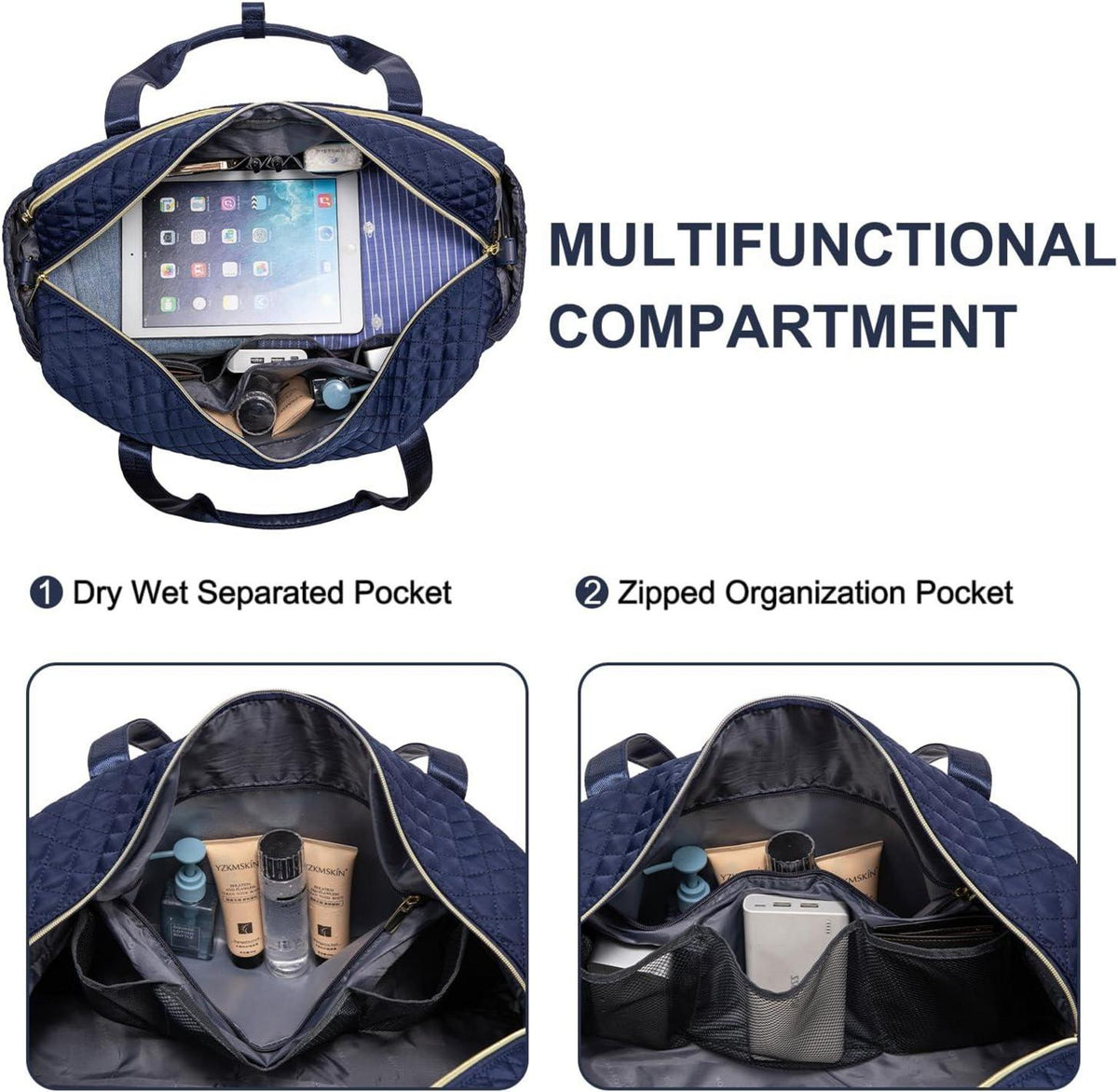 LOVEVOOK Reisetasche Damen Groß mit Laptopfach und Nass-Trocken-Trennung