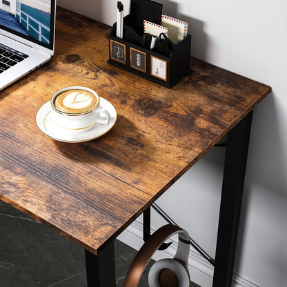ODK Schreibtisch 120x50x74cm Bürotisch Holz PC Tisch Aufbewahrung Braun