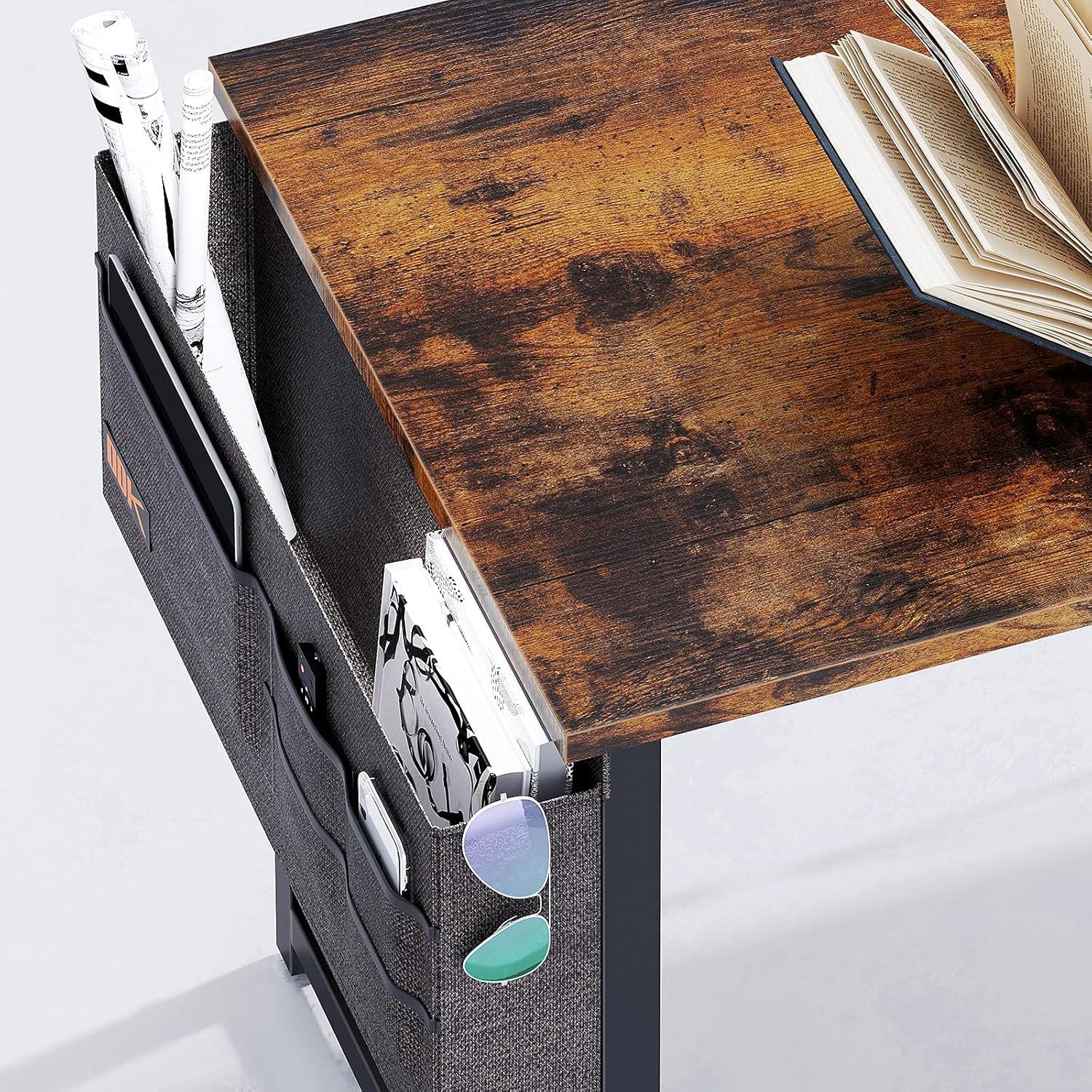 ODK Schreibtisch 120x50x74cm Bürotisch Holz PC Tisch Aufbewahrung Braun