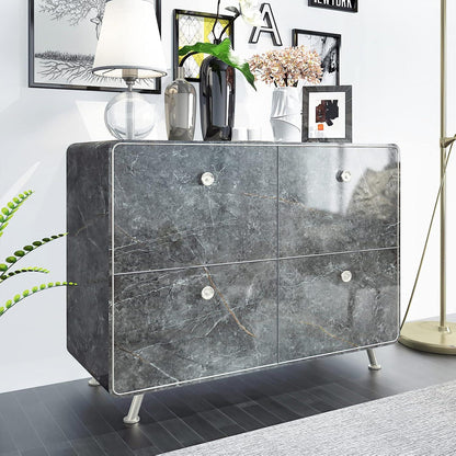 Selbstklebende Marmor Tapete Betonoptik 40CMx9M Dunkelgrau Glänzend Wasserdichte Möbelfolie