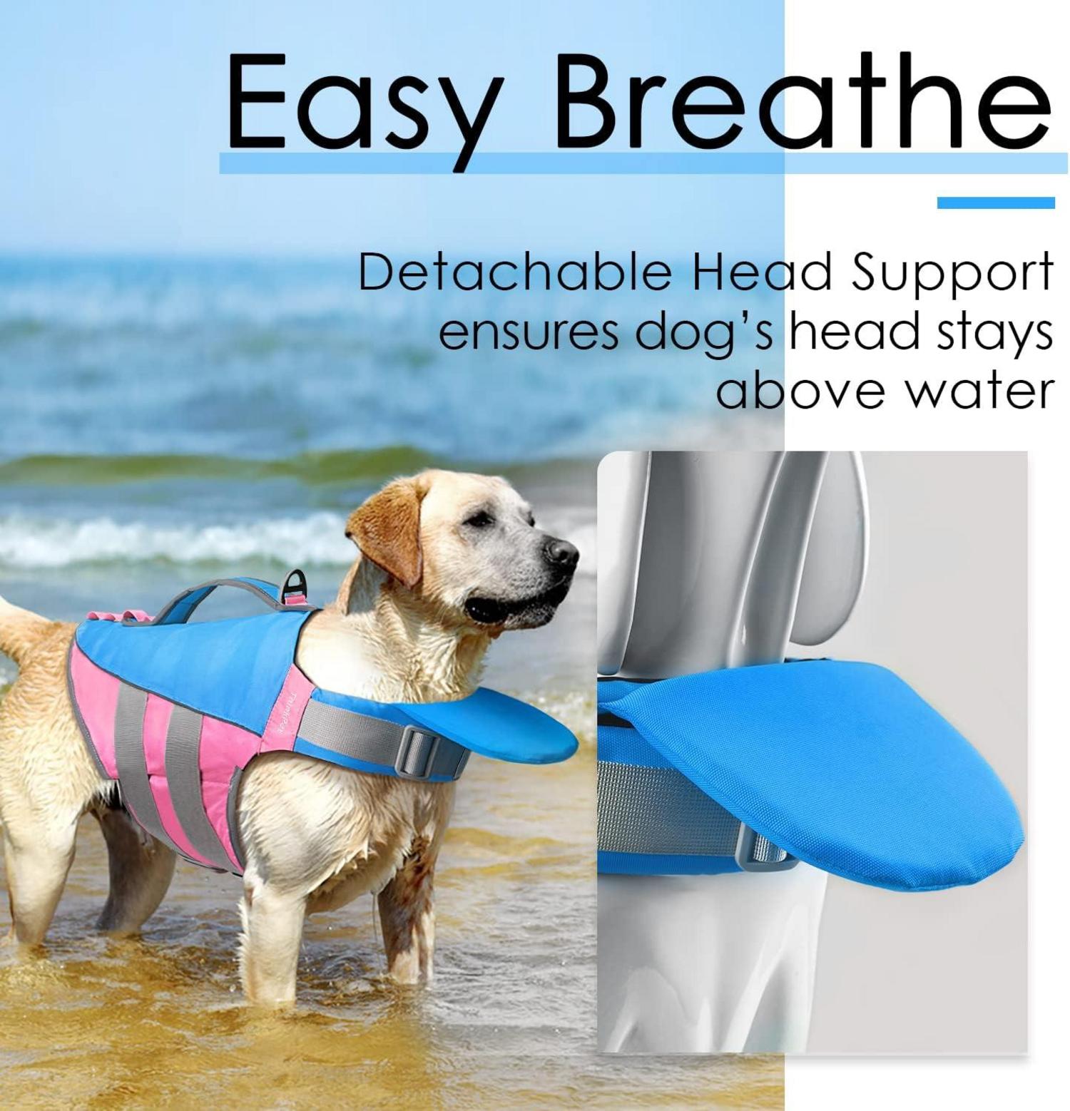 Hund Schwimmweste Rettungsweste Reflektierend Auftrieb BlauRose