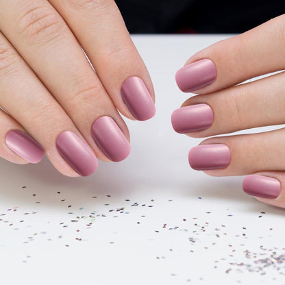 24er Pack Matt Eckig Nägel Press on Nails Set mit Nagelfeile