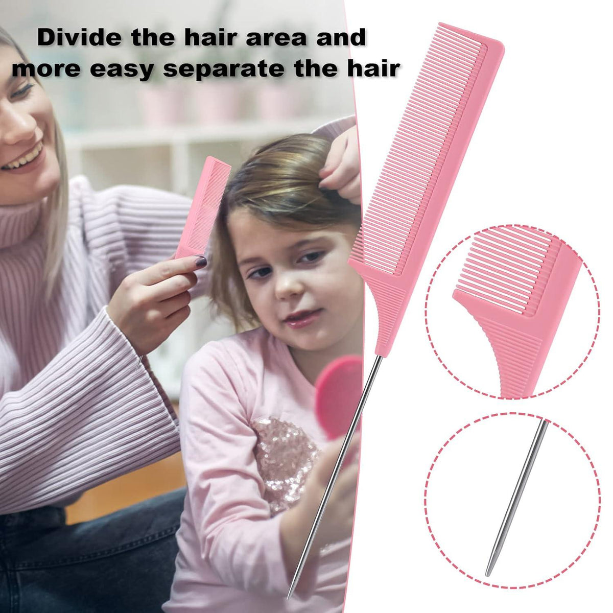 Afro Lockiges Haar Entwirrbürste 3a-4c Haarbürste 3er Set