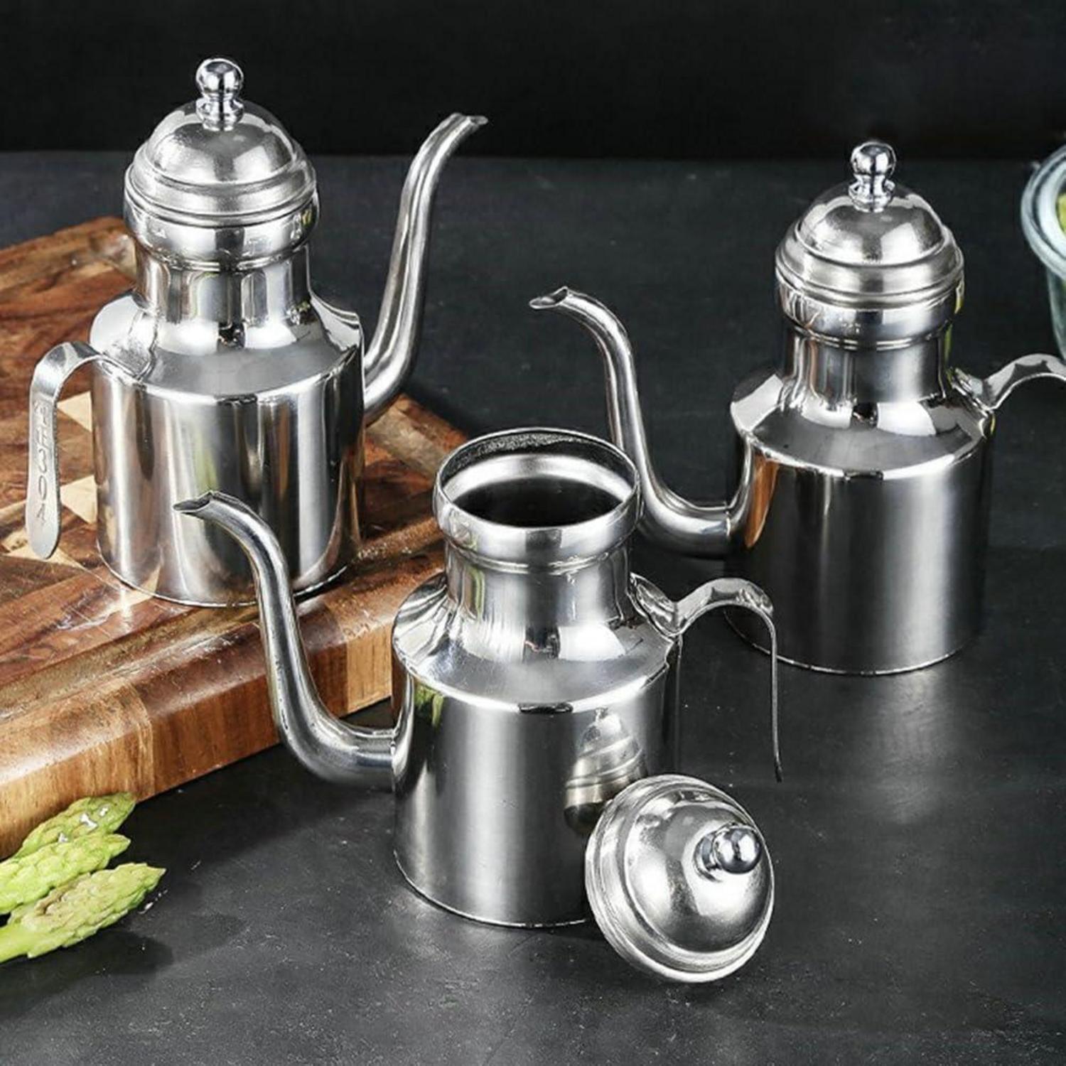 Edelstahl Öltopf für die Küche Olivenöl Cruet Filterbecher