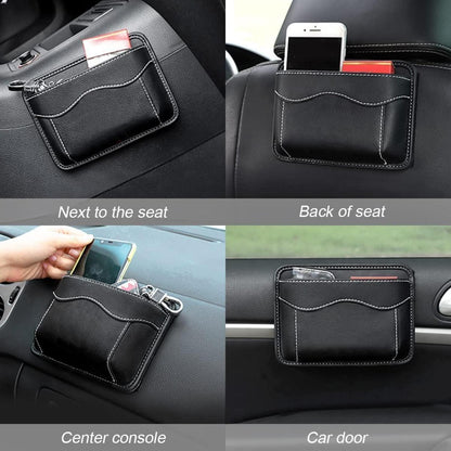 CGEAMDY Autositz Seitentasche Leder