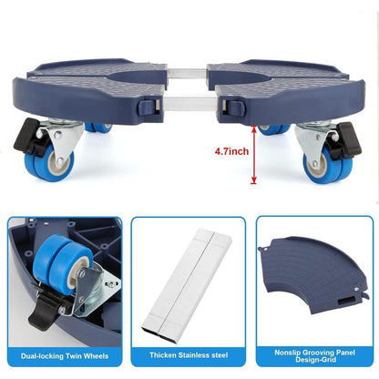 Pflanzenwagen mit Rädern, 2er-Pack, verstellbar & robust