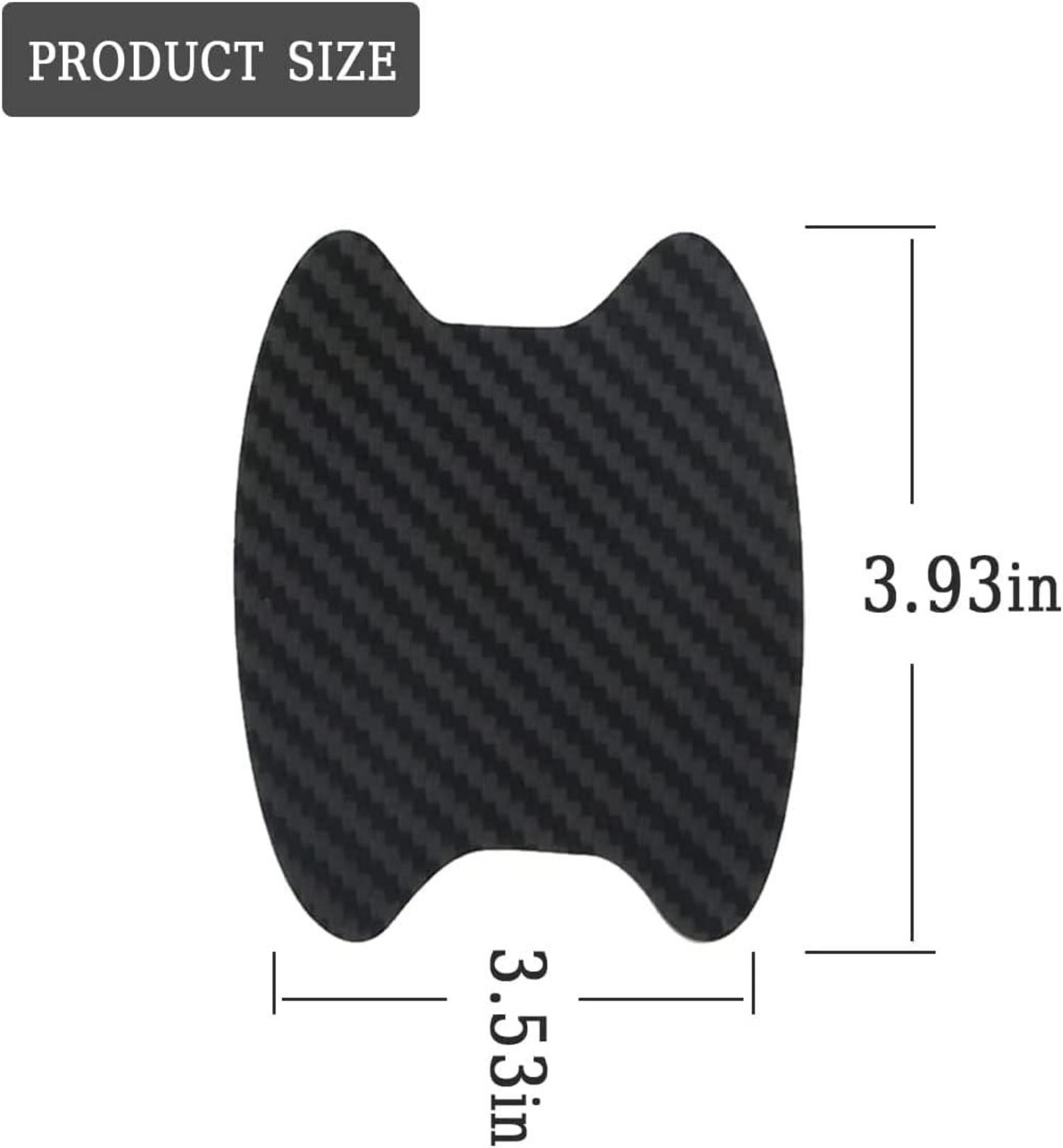 4er Set Carbon Fiber Auto Türgriff Schutzfolie Schwarz
