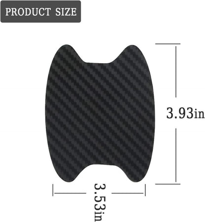 4er Set Carbon Fiber Auto Türgriff Schutzfolie Schwarz