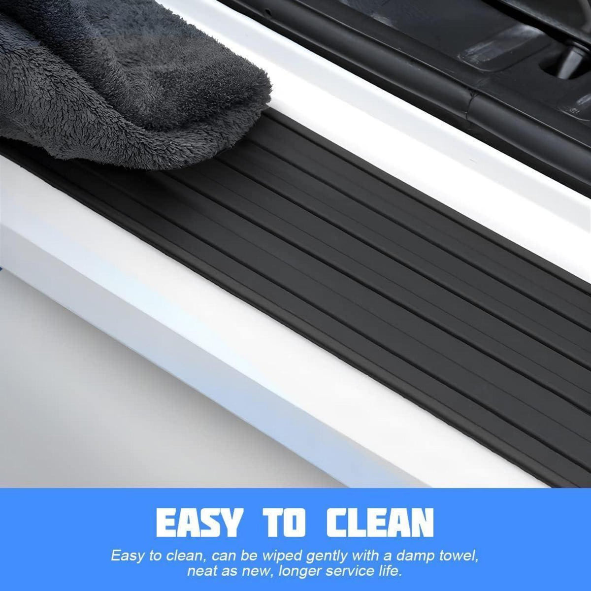 Stoßstangenschutz Gummi Kratzfest 101x8.5cm Schwarz
