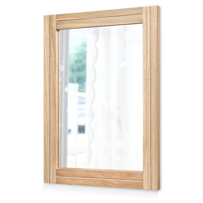 Rustikaler Wandspiegel Holzrahmen 70x50 cm – Bauernhaus Stil