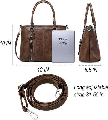Große Kapazität Leder Henkeltasche Damen Schultertasche Umhängetasche
