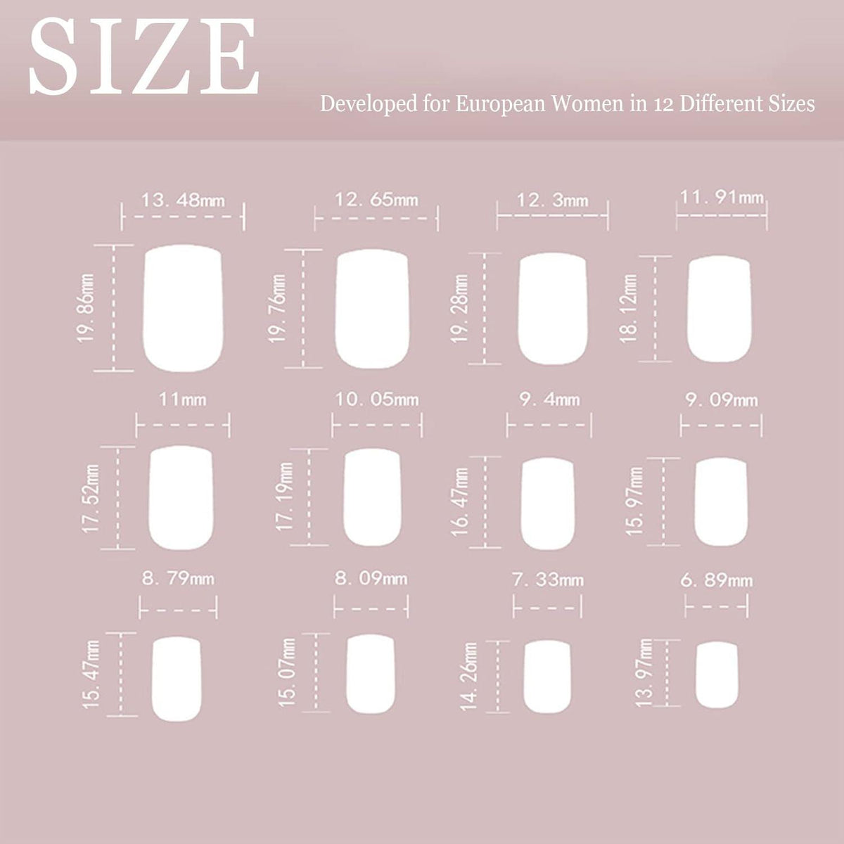 Valentinstag Falsche Nägel Eckig Kurz 24 Stück - Liebe Herz Kunstnägel French Nägel Zum Aufkleben Glossy Fake Nails