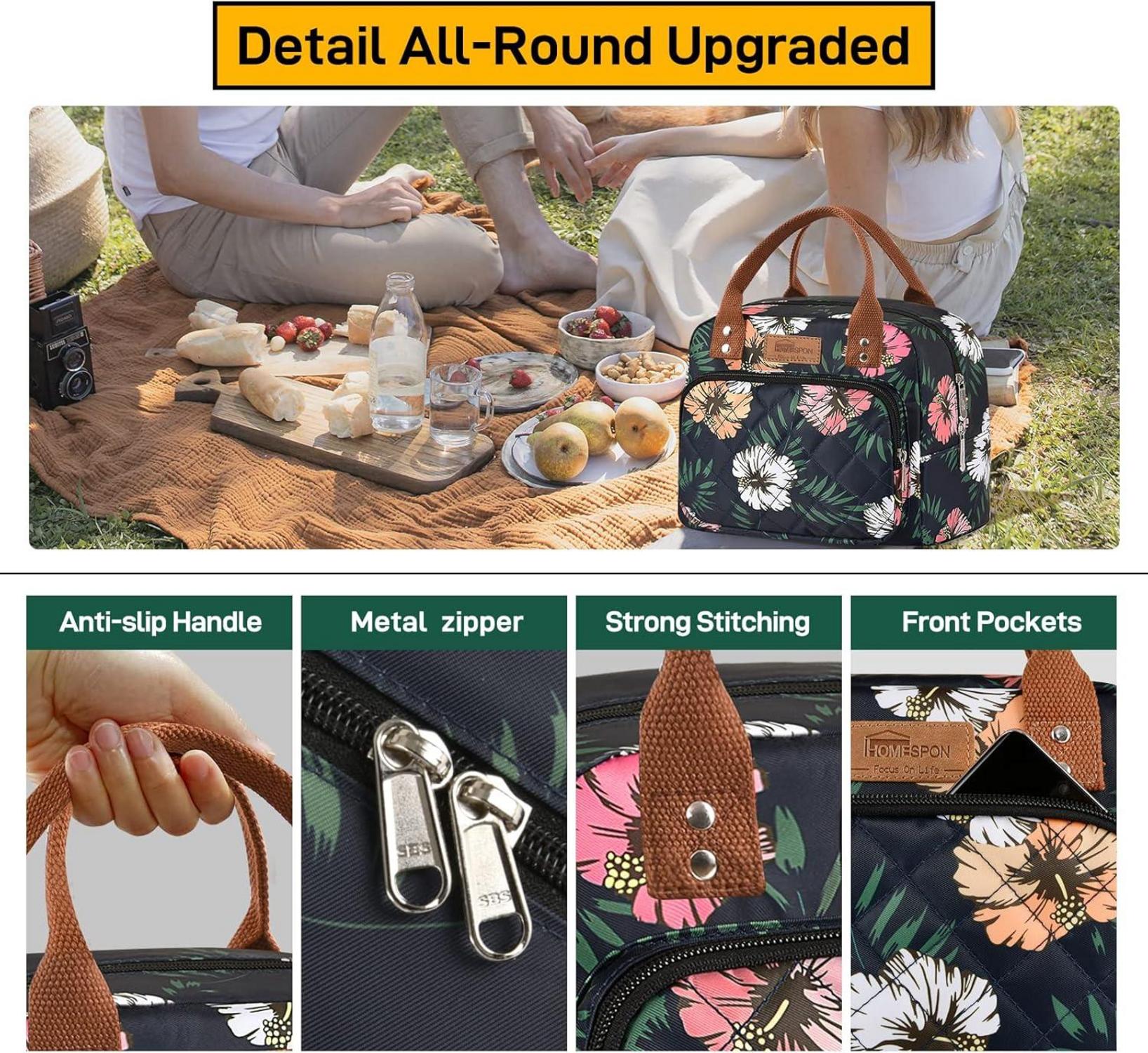 Isolierte Lunchtasche für Frauen Männer Arbeit Kühltasche Lunchbox