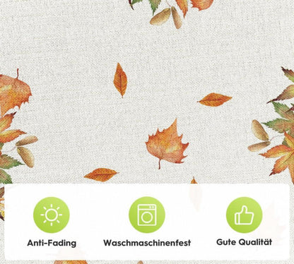 Herbst Tischdecke Kürbisse Ahornblätter 85x85 cm SEO Bikinischlüpfer