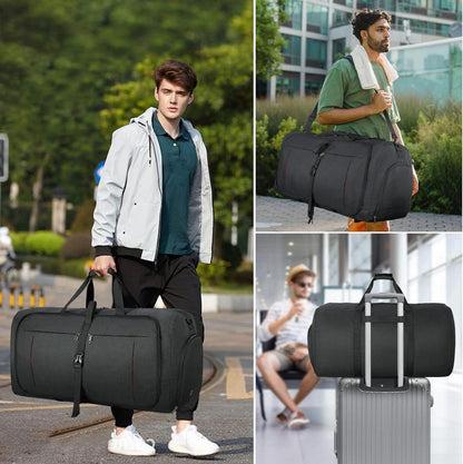 Faltbare Reisetasche 65L Sporttasche Damen Herren Handgepäck mit