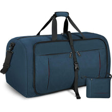 Faltbare Reisetasche 100L Sporttasche mit Schuhfach Blau