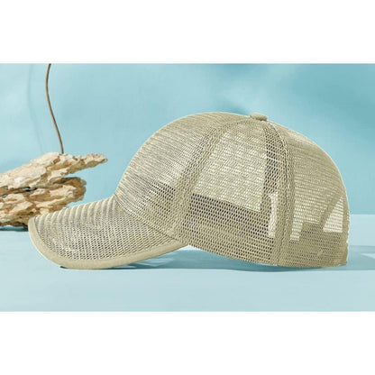 Sommer Baseball Cap Herren Damen Mesh Atmungsaktiv XL Beige