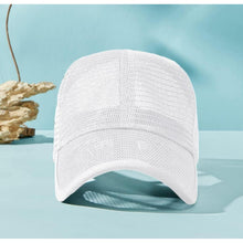 Sommer Baseball Cap Herren Damen Mesh Atmungsaktiv XL Weiß