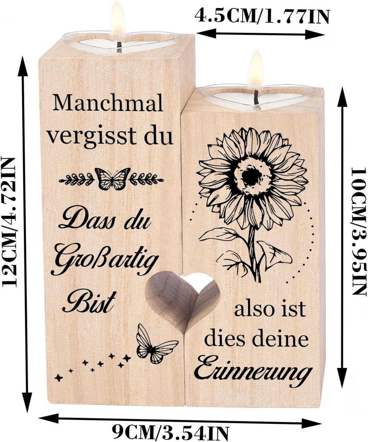 Geschenke Frauen Kerzenhalter Teelichthalter Holz Geschenk Schwestern