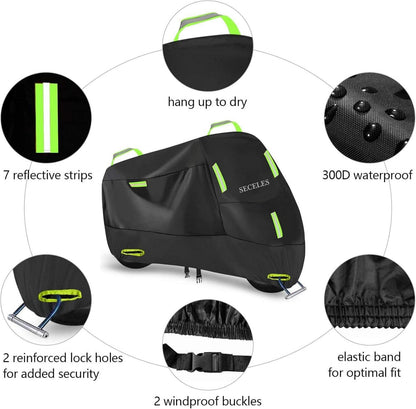 Motorrad Abdeckplane 300D Wasserdichte Oxford Winterfest 4XL