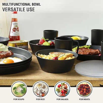 6x Schüssel Set mit Deckel – 710ml, Bruchsicher & Spülmaschinenfest